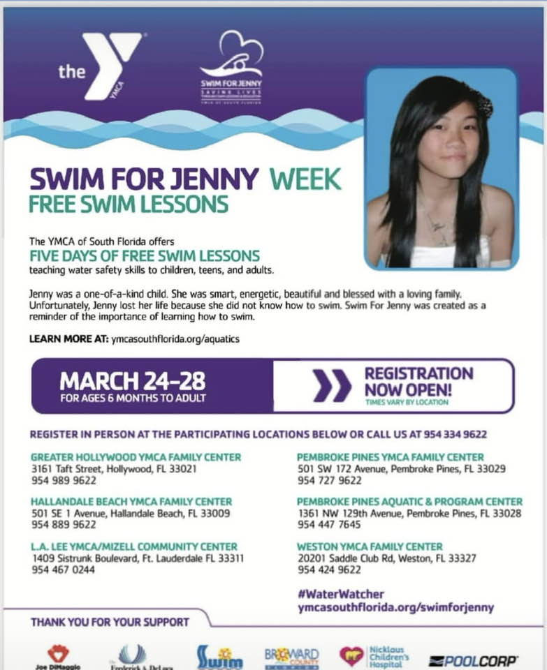 Swimm for Jenny AULAS DE NATAÇÃO GRATUITAS
